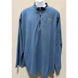 ROCKY Brands Shirt Men's Long Sleeve High Neck 1/4 Zip Pullover Blue XXL